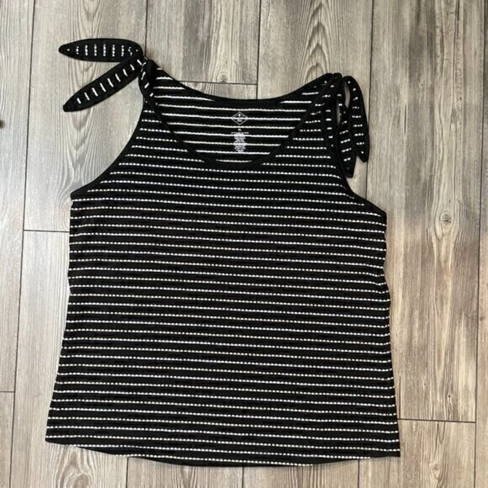 St. John's Bay Striped Tank Top Poly Blend Size XL